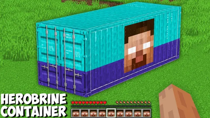 Never OPEN SECRET HEROBRINE CONTAINER in Minecraft ! WHAT INSIDE THIS CONTAINER ?