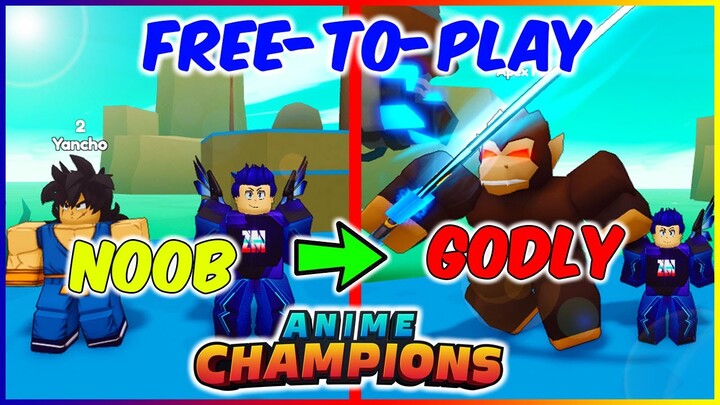 Going Noob to Pro as *FREE-TO-PLAY* in Anime Champions Simulator [ACS] | Roblox