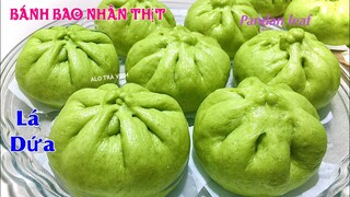 BÁNH BAO- Cách làm Bánh Bao Nhân Thịt Lá Dứa thơm ngon đẹp mắt với lớp bột mềm xốp- Dumplings