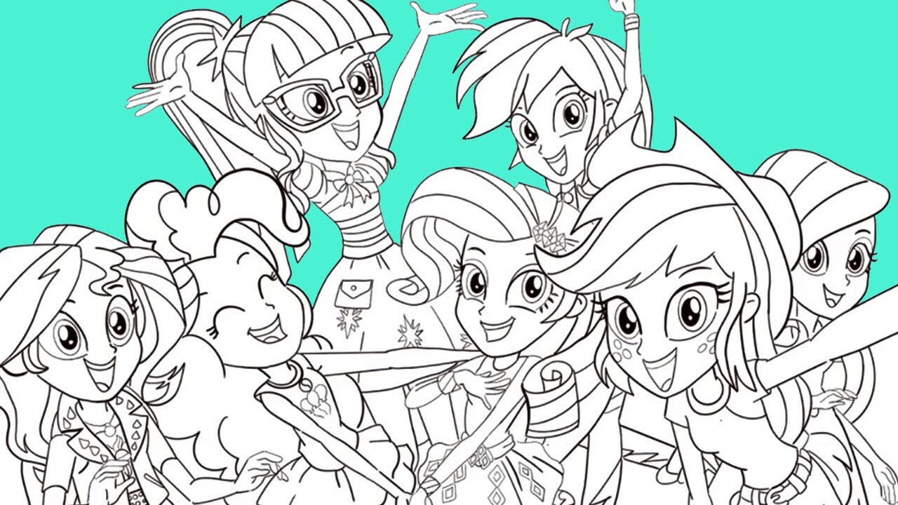 My Little Pony Equestria Girl Coloring Pages Pinkie Pie