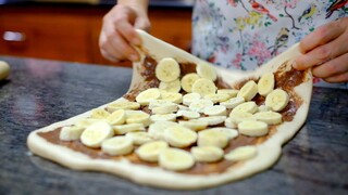 ขนมปังกล้วยหอมนูเทลล่า nutella banana bread