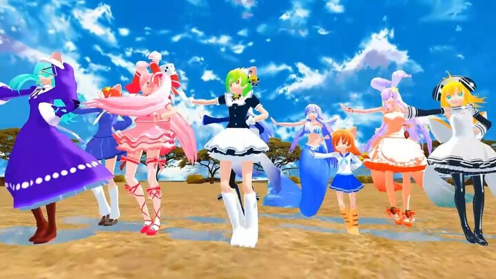 【mmd di gi charat】デ・ジ・キャラット9人娘でストロボナイツ