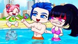 Baby Anna x Lisa Love Battle in the Pool - Alex is Mine! | Gacha Life | Gacha Rainbow Z Multiverse