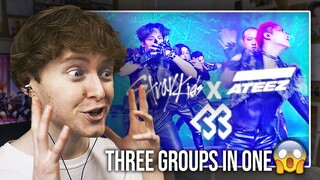 THREE GROUPS IN ONE?! (Stray Kids, Ateez, BTOB - 'Mayfly Dance Unit Performance' | Kingdom Reaction)