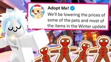 GINGERBREAD PRICES REDUCED in Adopt Me Winter Event (Roblox)