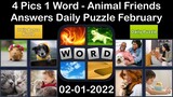 4 Pics 1 Word - Animal Friends - 01 February 2022 - Answer Daily Puzzle + Bonus Puzzle