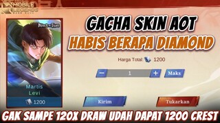 GACHA SKIN AOT MARTIS LEVI - HABIS BERAPA DIAMOND UNTUK 1 SKIN AOT - MOBILE LEGENDS