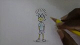 Draw Cartoon curious boy