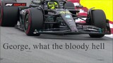 George Russell almost wanking into Lewis Hamilton (2016 electric boogaloo)