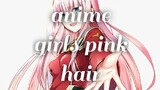 anime girls pink hair edit