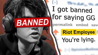 How RIOT GAMES Banned Players For Weird Reasons