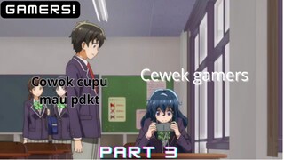 hubungan segitiga antara cewek bucin, cowok cupu dan cewek gamers | anime GAMERS!