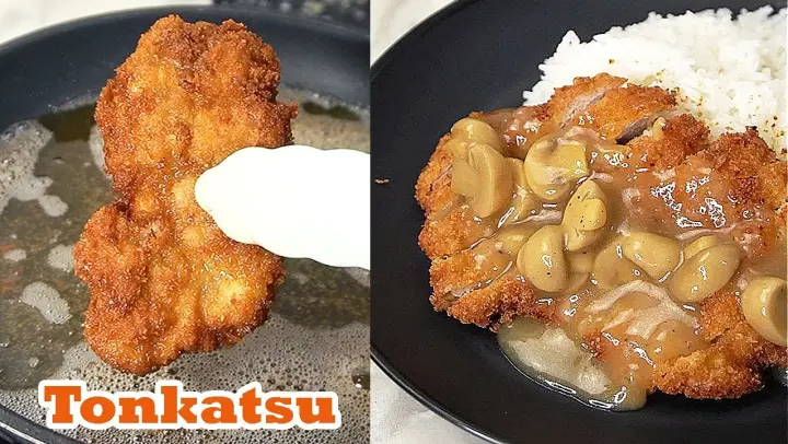 Tonkatsu recipe | Easy fried breaded pork or chicken recipe with gravy