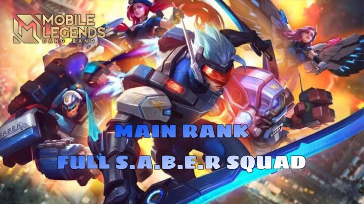 MOBILE LEGENDS || SERU!! Main menggunakan hero dan skin squad S.A.B.E.R