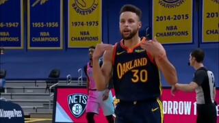 Stephen Curry shocks entire Heat hitting the dagger three and said " Its Over"!! 🔥🔥