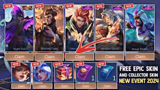 NEW SURPRISE BOX 2024! FREE COLLECTOR SKIN AND EPIC SKIN + TICKET DRAWS! FREE SKIN! | MOBILE LEGENDS