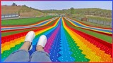 Satisfying Slide with Rainbow Color