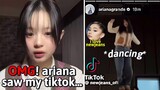 Hanni's Reaction to Ariana Grande posting to her VIRAL Tiktok...