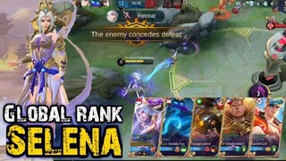 GLOBAL RANK SELENA PLAYED SOLO QUEUE IN RG | ENEMIES AUTO-SURRENDERED | MOBILE LEGENDS