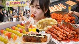 코로나 이후의 명동 길거리 음식은 어떤게 있을까요?😮 | Korean Street Foods MUKBANG | REAL SOUND