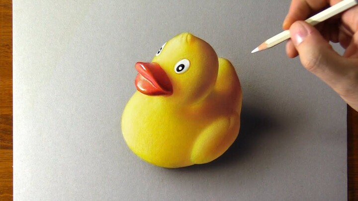 我画的超真实小黄鸭玩偶，捏一下会不会响？