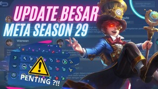 UPDATE BESAR HERO PATCH NOTE 1.7.94 UNTUK SEASON 29 MOBILE LEGENDS