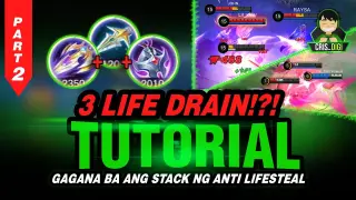 3 LIFE DRAIN ITEMS? CAN WE STACK IT? TUTORIAL HOW DOES IT WORKS | MLBB | CRIS DIGI (END SUB)