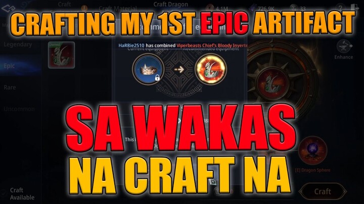 Mir4 Sa WAKAS na Craft Ko na rin | Crafting My 1st EPIC Artifact |