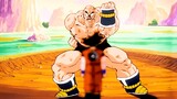 Goku awakens the ultimate SSJ power and pierces Nappa's back, Goku vs Nappa