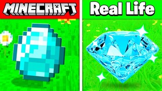 MINECRAFT IN REAL LIFE! (blocks, mobs, items)