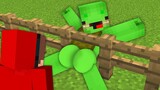 Mikey STUCK in the FENCE - Funny Story in Minecraft(JJ and Maizen)