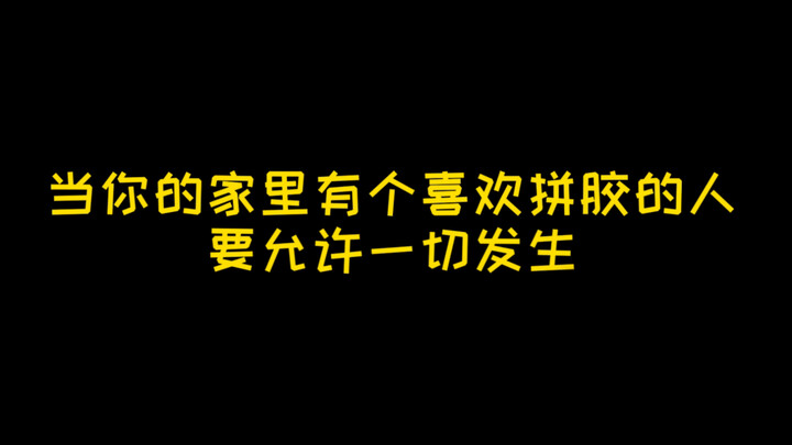 当你的家里有个喜欢拼胶的人，要允许一切发生