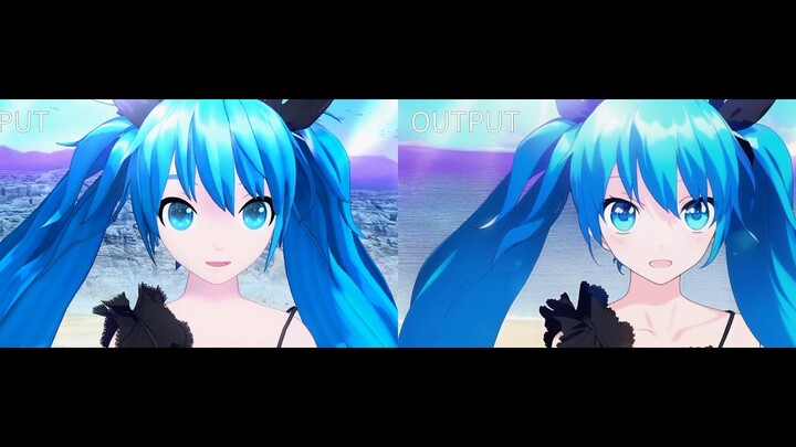 [AI animation] Deep Sea Girl original MV comparison [Diva Project MEGA39's+]