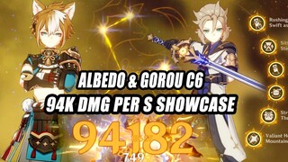 Albedo & Gorou C6 94k DMG Per S New World Record - Broken Combo | This is Geo Impact