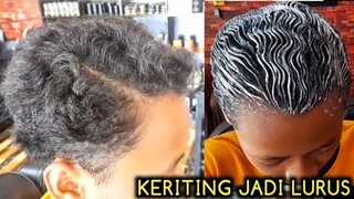 cara meluruskan rambut pria, dengan cepat