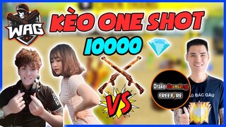 [ Free Fire ] Kèo OneShot M1014 10000💎 Giữa Học Mõm Và Sam Đấu Với Bác Gấu Và Drake Gaming - Học Mõm