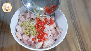 Cách làm Thịt Ba Rọi Xào Mắm Ruốc Sả ớt phần 3 #food