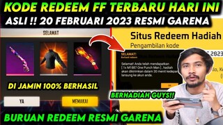 KODE REDEEM FREE FIRE TERBARU 20 FEBRUARI 2023 HARI INI