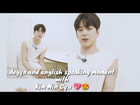 Kim Min Gyu's Aegyo moments and English speaking + singing a song #kimmingyu #김민규