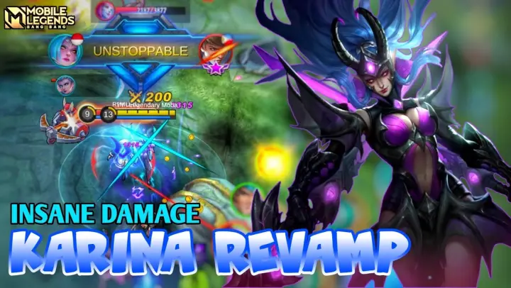 New Revamped Karina | Karina Revamp Gameplay | Mobile Legends Bang Bang
