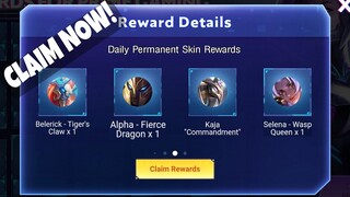 NEW EVENT! FREE EPIC SKIN NOW! CLAIM PERMANENT SKIN - NEW EVENT MOBILE LEGENDS