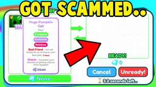 I got SCAMMED for RAINBOW HUGE PUMPKIN CAT in Pet Simulator X!