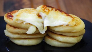 แพนเค้กมันฝรั่งชีส เนื้อนุ่ม ชีสเต็มคำ  Potato Cheese Pancakes