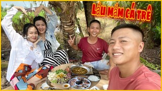 Kéo Cá Trê Trong Hồ Lên Làm Nồi Lẩu Mắm Ngon Nhứt Nách