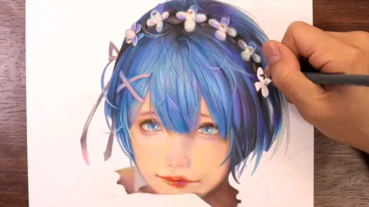 [Drawing] [Re:0] My True Love Has Blue Hair
