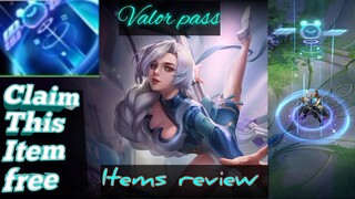 Arena of valor: Items review || Claim valor pass Items free || Aov prime pass Items ||