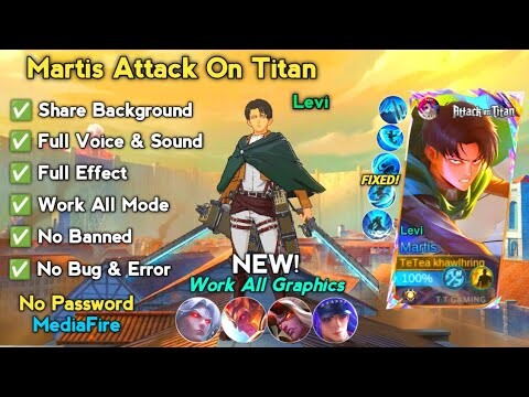 NEW - Script Skin Martis Attack On Titan ' Levi | Full Effect Voice, No Password | Script Martis AOT