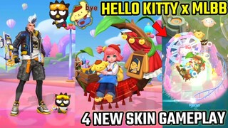 GAMEPLAY 4 NEW SKIN HELLO KITTY x MLBB DAN COLLECTOR SILVANNA