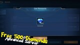 Claim your Free 500 Diamonds in your Mail | Mobile Legends Free 500 Diamonds Advanced Server | MLBB!