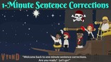 1 Minute Sentence Corrections | English Conversational Practice |Animated Video | @Happy Fun English